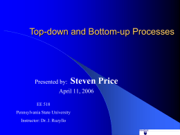 Top-down and Bottom-up Processes
