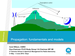 Propagation: fundamentals and models