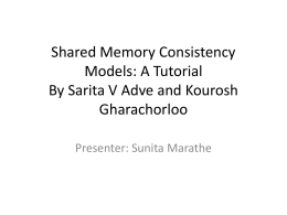 Shared Memory Consistency Models: A Tutorial By Sarita V Adve