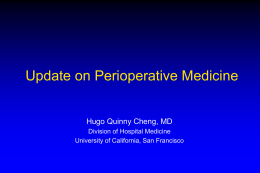 Controversies in Perioperative Medicine