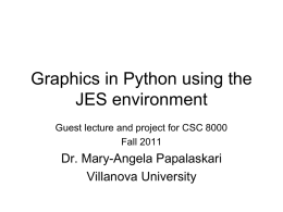 Python Graphics - Villanova Computer Science
