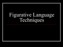 Figurative Language Techniques