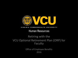 ORP - VCU Department of Human Resources