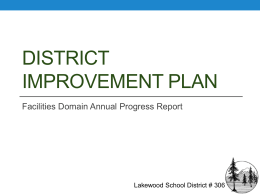 District Improvement Plan - Lakewood School District