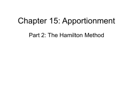 Chapter 15: Apportionment