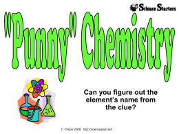 Chem Pun Three - Laurel Public Schools / Overview