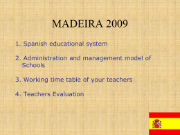 SPANISH EDUCATIONAL SYSTEM