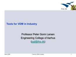 VDM Technology in Industry