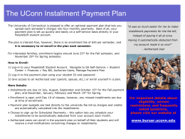 Payment Plan Information - University of Connecticut