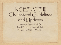 NCEP ATP III Cholesterol Guidelines and Updates