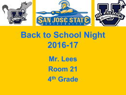 Back to School Night 2012-13