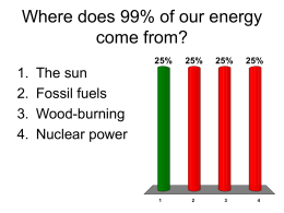 Where does 99% of our energy come from? - sohs