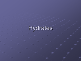 Hydrates - Chemistry I 20