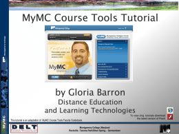 Tutorial MyMC Course Tools