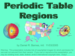 Periodic Table Regions DRB