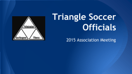 Triangle Soccer Officials - Triangle Soccer Referees