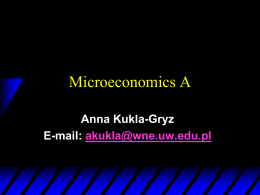 Chapter Two - Microeconomics WNE UW