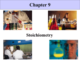 Applications of Stoichiometry