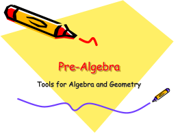Pre-Algebra - SharpSchool