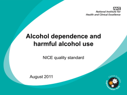 Alcohol dependence - slide set