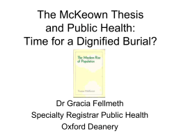 The McKeown Thesis and Public Health