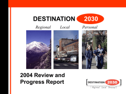 Our Region by 2030 - The Cascadia Center