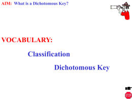 Dichotomous Key - Winston Knoll Collegiate