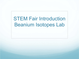 STEM Fair Introduction Beanium Isotopes Lab