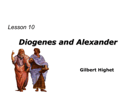 DIOGENES AND ALEXANDER