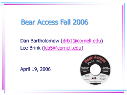 Bear Access Fall 2004