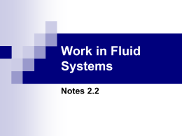 Work in Fluid Systems Notes 2.2