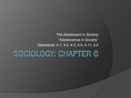 Sociology: Chapter 6-1
