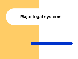 Major legal systems