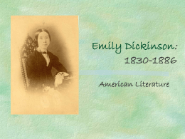 Emily Dickinson - metcalfenglish11