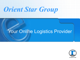 e-Business - Orient Star Transport International, Ltd