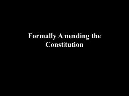 Amending the Constitution