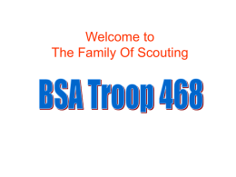 Introduction of Boy Scout - It is the mission of Troop 468 of Boy