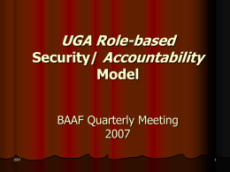 UGA Role-Based Security - EITS