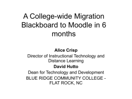 Flinged Migration Blackboard to Moodle in 6 months