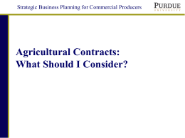 Agricultural Contracts: What Should I Consider?