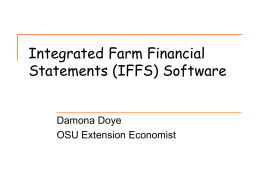 IFFS - Department of Agricultural Economics