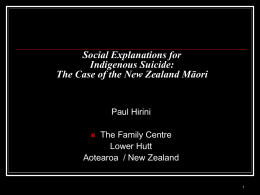 NZ Indigenous Suicid..