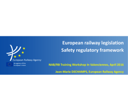 4 ERA - Safety Directive and regulatory