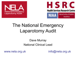 Dr Dave Murray - National Emergency Laparotomy Audit