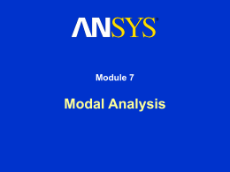7. Modal Analysis