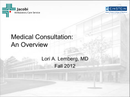 Medical Consultation - Jacobi Medical Center