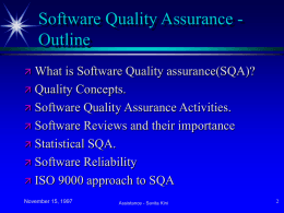 Software Quality Assurance - E-Learning
