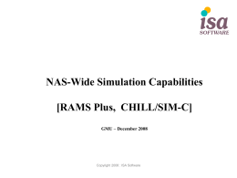 RAMS Plus, CHILL/SIM-C - Center for Air Transportation Systems