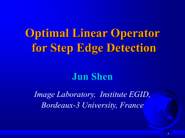 An Optimal Linear Operator for Step Edge Detection