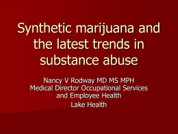 Synthetic marijuana and latest trends in substance abuse